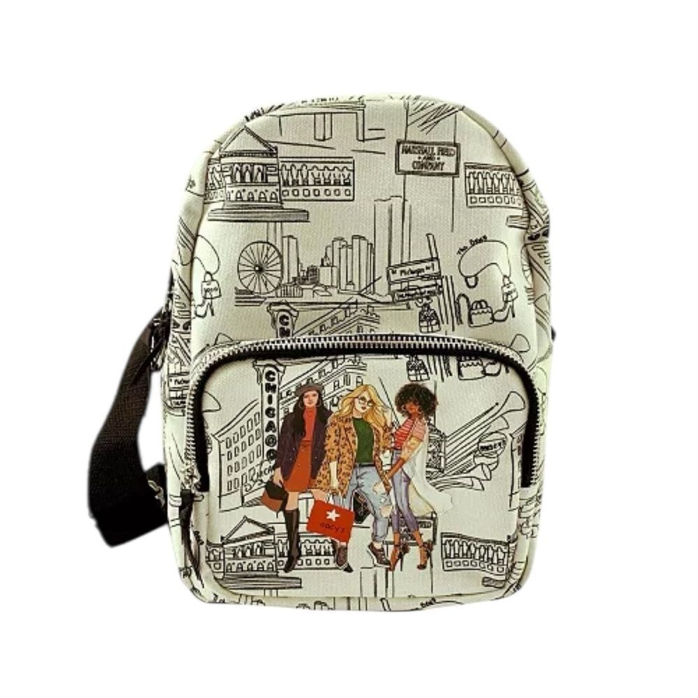 Macy’s Chicago Backpack with City Print